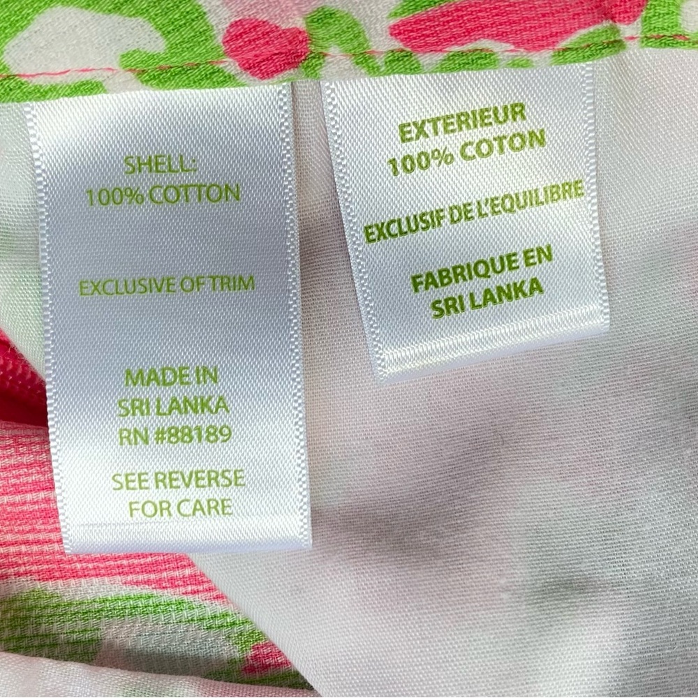 Lilly Pulitzer Adie Shorts Pink Green Flamingo Southern Charm Print Size 2 Women - Picture 12 of 16
